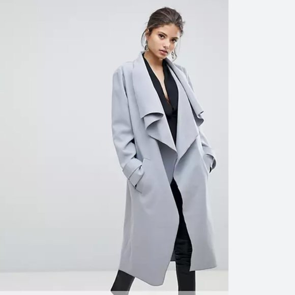 Missguided Gray Oversized Waterfall Duster Coat - Picture 5 of 5